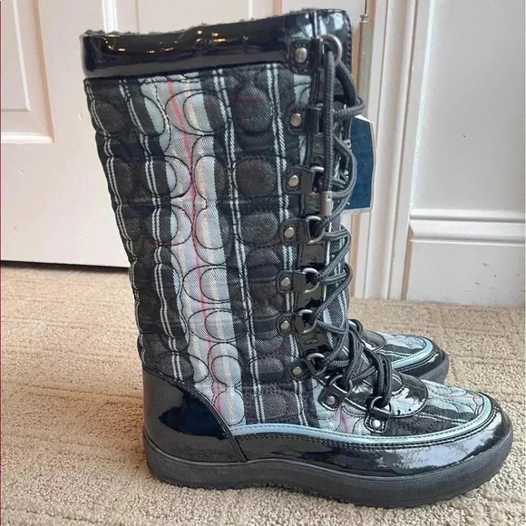 Plaid Coach Boots NWT - Picture 3 of 7